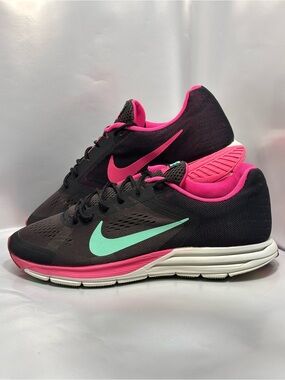 Nike Structure 17 Zoom Women's Size 9 Black/Pink/Teal Running Training Shoe